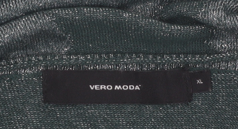 Vero Moda Womens Grey Star Knit Jumper XL Relaxed Fit Pullover