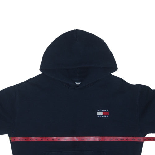 Tommy Jeans Men's Black Cotton Pullover Hoodie Size L
