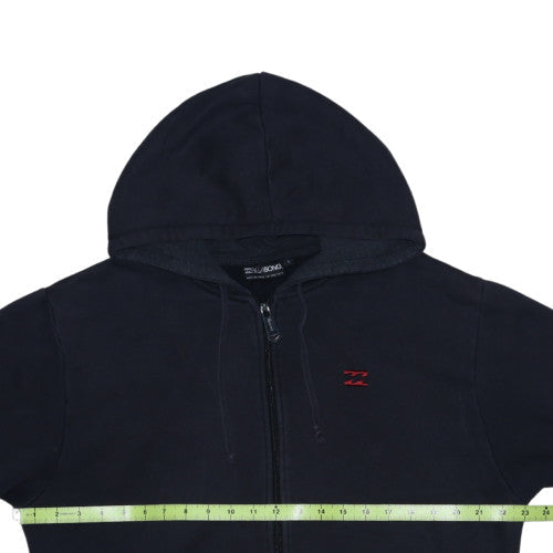 Billabong Men's Black Full Zip Hoodie Size L Regular Fit Cotton Blend