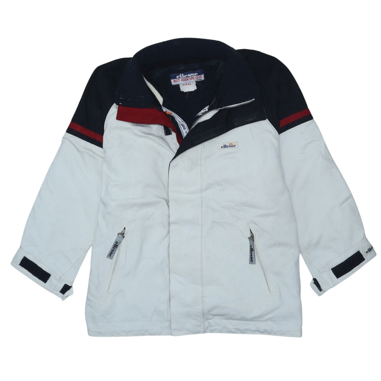 Ellesse Men's White Polyester Mid-Length Outdoor Ski Jacket M