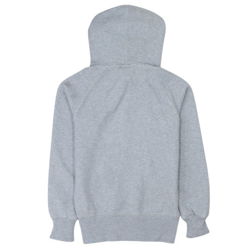 Nike Girls Grey Hoodie M Graphic Pullover 100% Cotton Sportswear