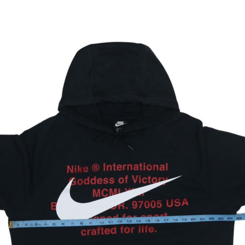 Nike Men's Black 2XL Pullover Hoodie with Logo Print