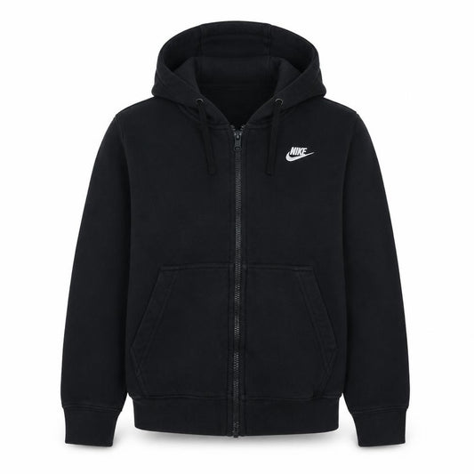 Nike Women's Black Small Full Zip Hoodie Sweatshirt Cotton Blend