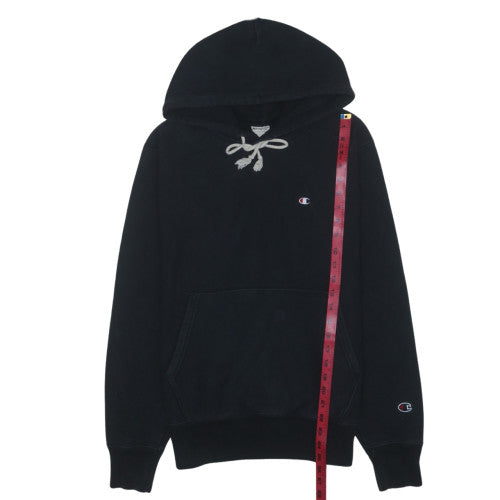 Champion Men's Black Small Pullover Hoodie 84% Cotton 16% Polyester