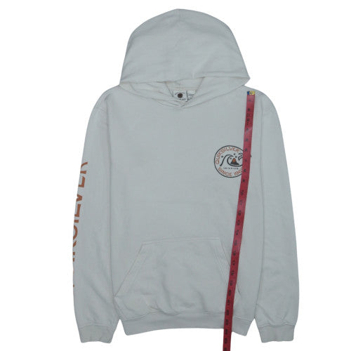 Quiksilver Boys White Pullover Fleece Hoodie 16 Years Graphic Logo