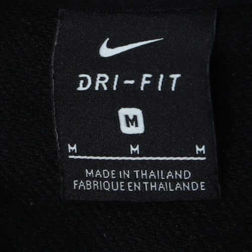 Nike Womens Black Dri-FIT Pullover Sweatshirt M Crew Neck Logo