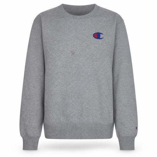 Champion Men's Grey Crew Neck Pullover Sweatshirt Size S Regular Fit