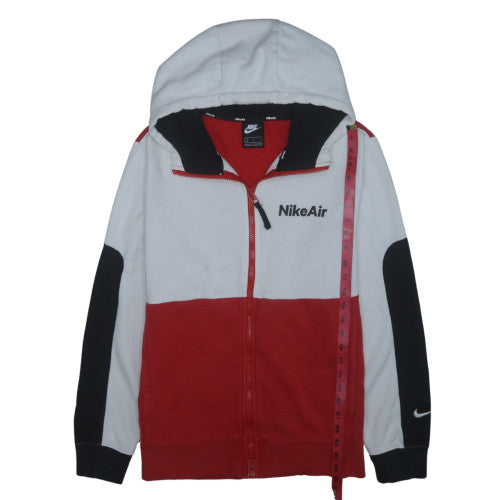 Nike Air Men's Red & White Full Zip Hoodie Size L Sportswear