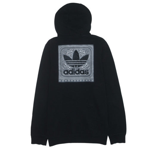Adidas Womens Black Paisley Logo Pullover Hoodie M