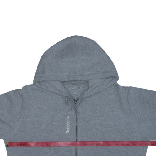 Reebok Mens Grey Full Zip Hoodie Size M Regular Fit
