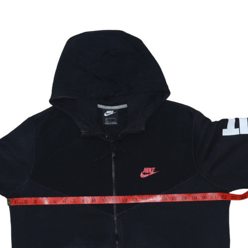 Nike Men's Black Full Zip Hoodie L - Just Do It Graphic Sweatshirt