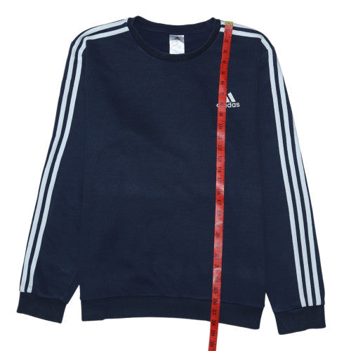 Adidas Men's Blue Long Sleeve Crew Neck Pullover Sweatshirt Size L