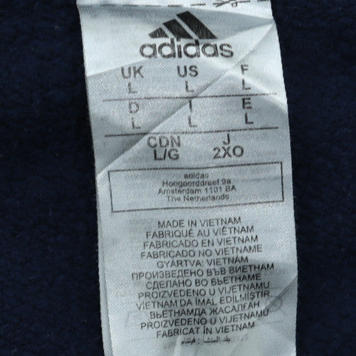 Adidas Men's Blue Long Sleeve Crew Neck Pullover Sweatshirt Size L