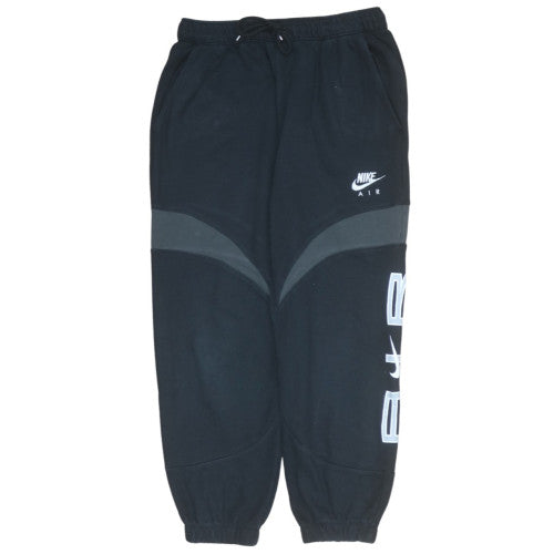 Nike Air Men's Black Jogger Sweatpants M Regular Fit Fleece Cuffed