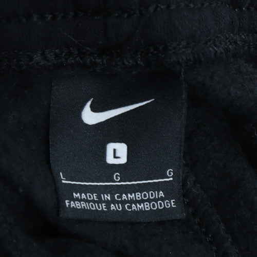 Nike Men's Black Jogger Sweatpants L Fleece Tapered Fit