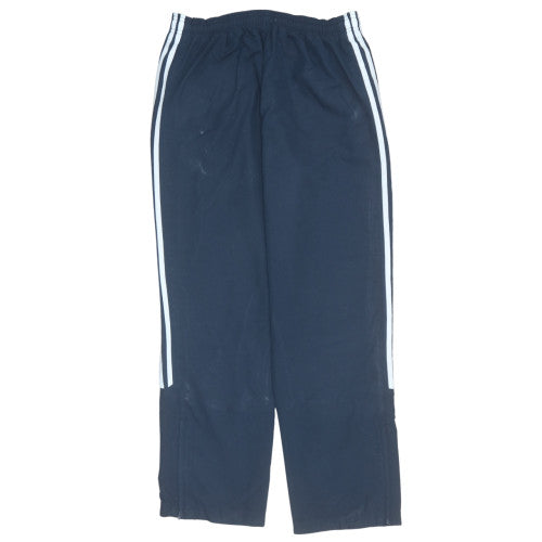 Adidas Women Blue Track Pants M Regular Fit Activewear Trousers