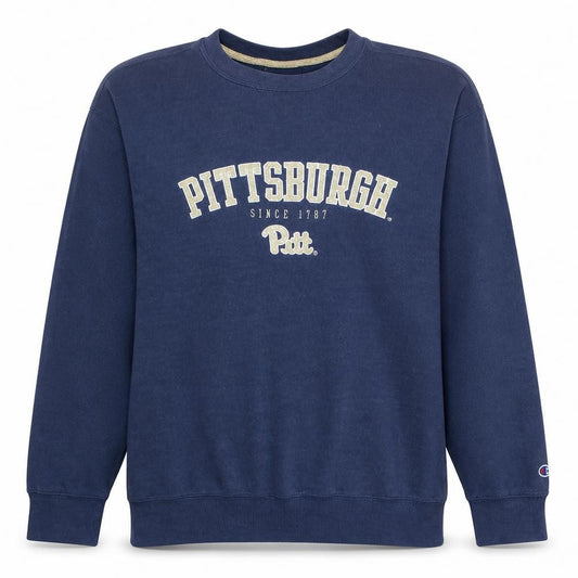 Champion Women's Navy Pittsburgh Graphic Crew Neck Sweatshirt XL