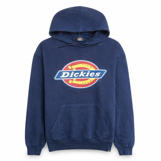 Dickies Men's Blue Pullover Hoodie Small Hooded Logo Sweatshirt