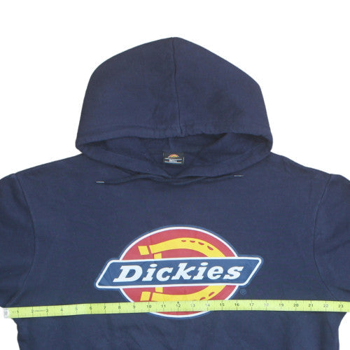 Dickies Men's Blue Pullover Hoodie Small Hooded Logo Sweatshirt