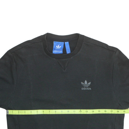 Adidas Womens Black Crew Neck Pullover Sweatshirt Size M
