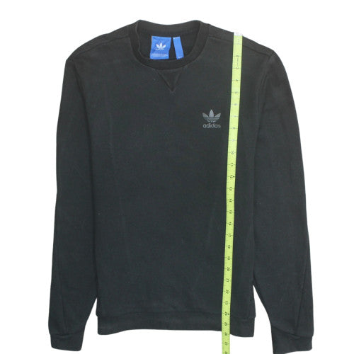 Adidas Womens Black Crew Neck Pullover Sweatshirt Size M