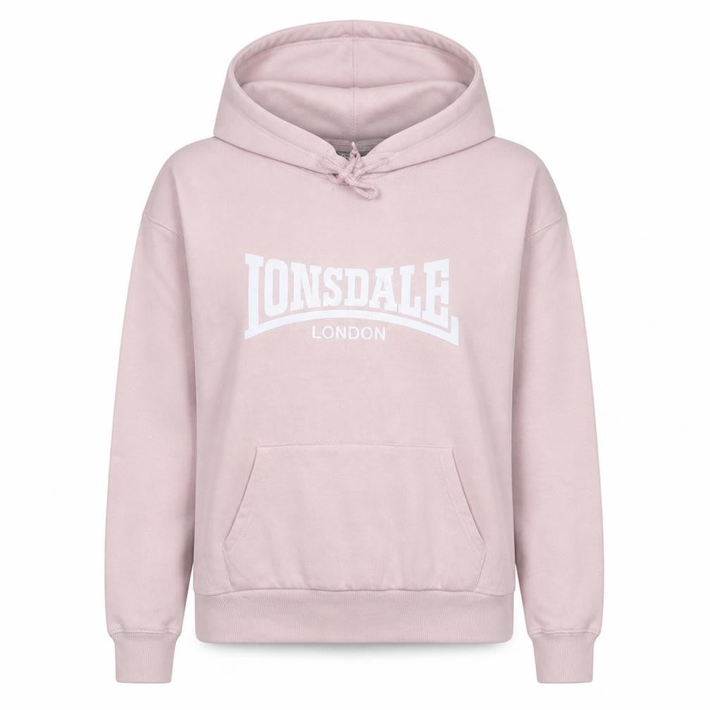 Lonsdale London Womens Pink Pullover Hoodie Size 12 Cotton Blend