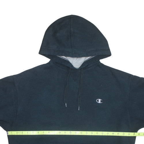 Champion Men's Black Pullover Hoodie Size L Classic Fleece Sweatshirt