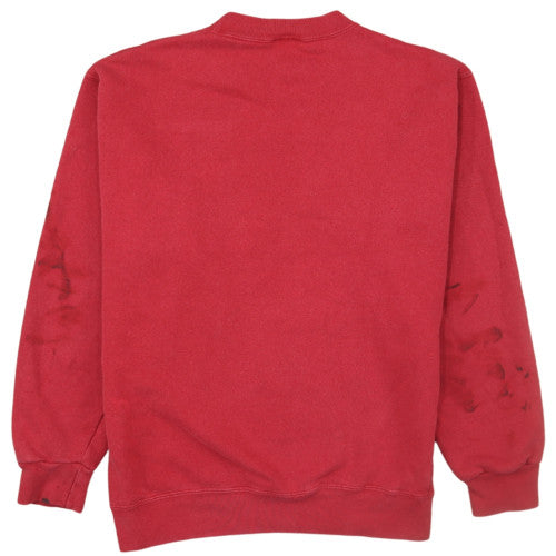 Champion Men's Red Small Pullover Sweatshirt Vintage Sports Style