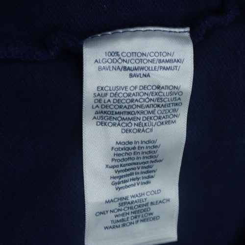 Chaps Men's Blue Striped Polo Shirt Size XL 100% Cotton Classic Fit