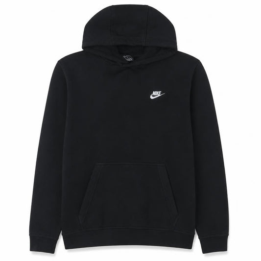 Nike Women's Black Pullover Hoodie L Cotton Blend Fleece Sweatshirt