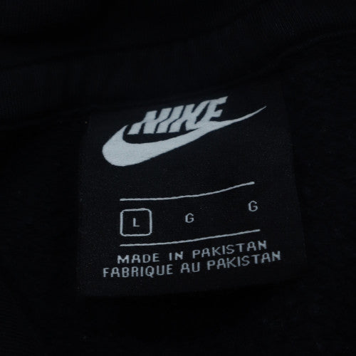 Nike Women's Black Pullover Hoodie L Cotton Blend Fleece Sweatshirt