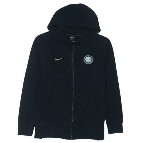 Nike Men’s Black Full Zip Hooded Sports Hoodie M Fleece Inter Milan