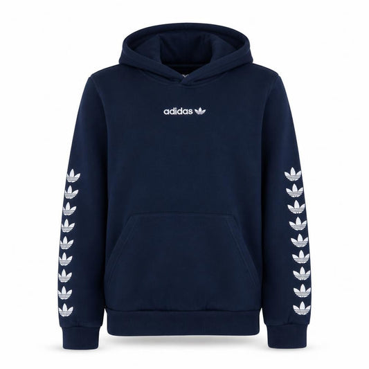 Adidas Boys Blue Pullover Hoodie 15-16 Years Fleece Hooded Sweatshirt