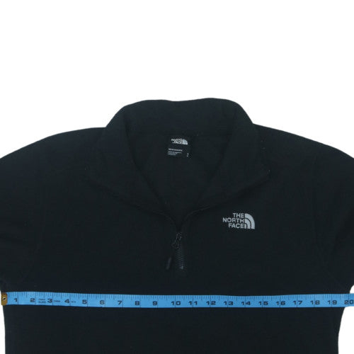 The North Face Mens Black Small 1/4 Zip Fleece Sweatshirt