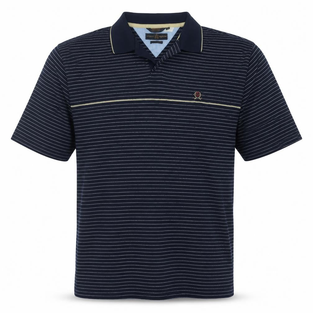 Tommy Hilfiger Men’s Black Striped Golf Polo Shirt XL Cotton
