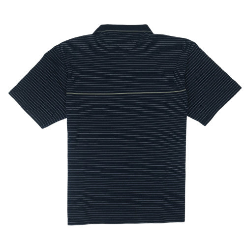 Tommy Hilfiger Men’s Black Striped Golf Polo Shirt XL Cotton