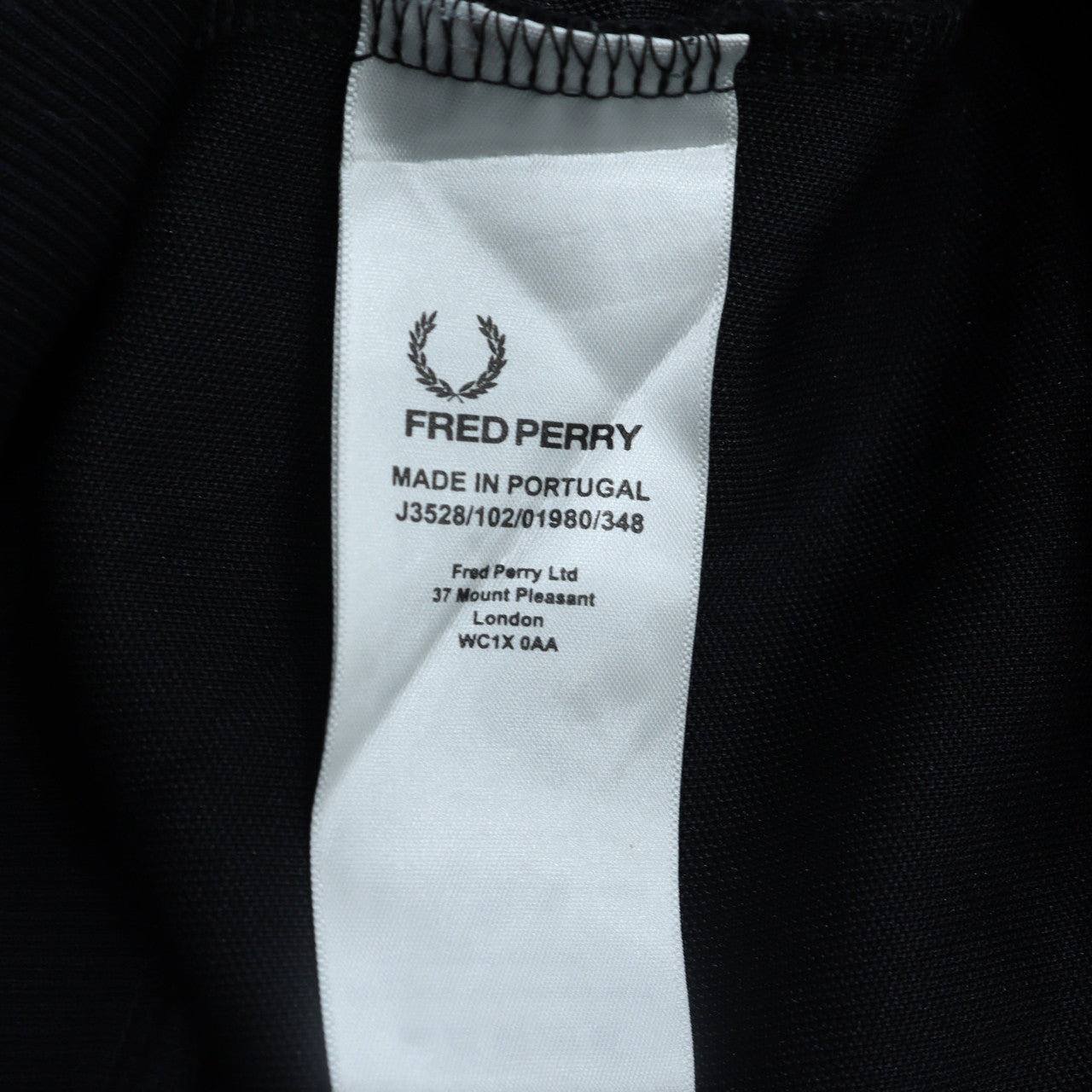 Fred Perry Men’s Black Track Jacket M Colourblock Full Zip Cotton Blend