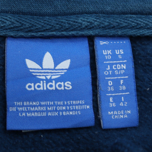Adidas Originals Blue Women's Pullover Hoodie Size 10 Cotton Blend