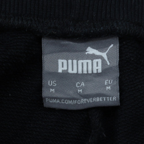 Puma Men's Black Jogger Trousers Size M Tapered Fit
