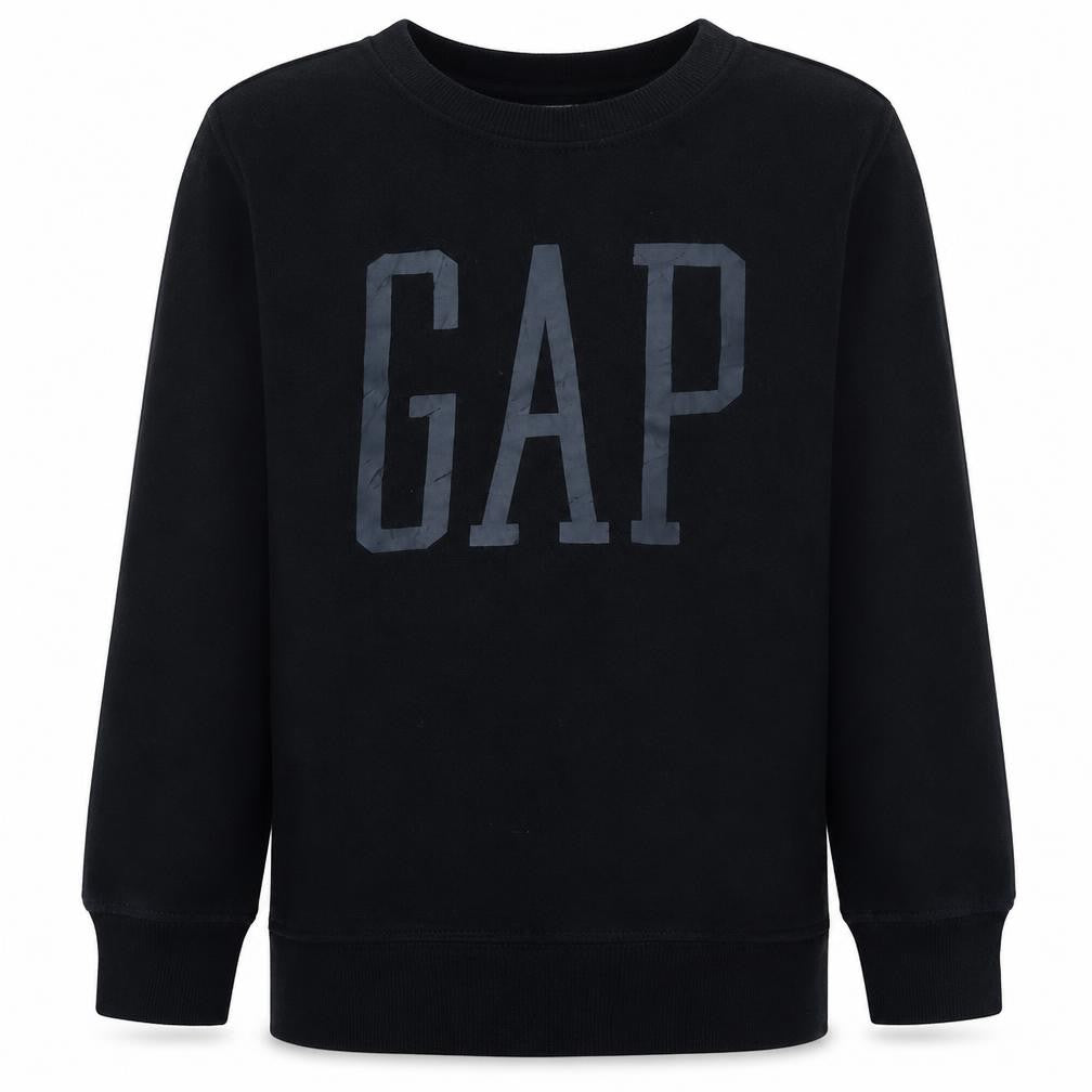 Gap Girls Black Logo Pullover Sweatshirt Size 14 Years Crew Neck Fleece