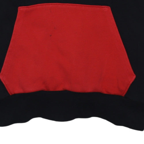 Puma Mens Black Red Pullover Hoodie Size S Logo Fleece Sweatshirt