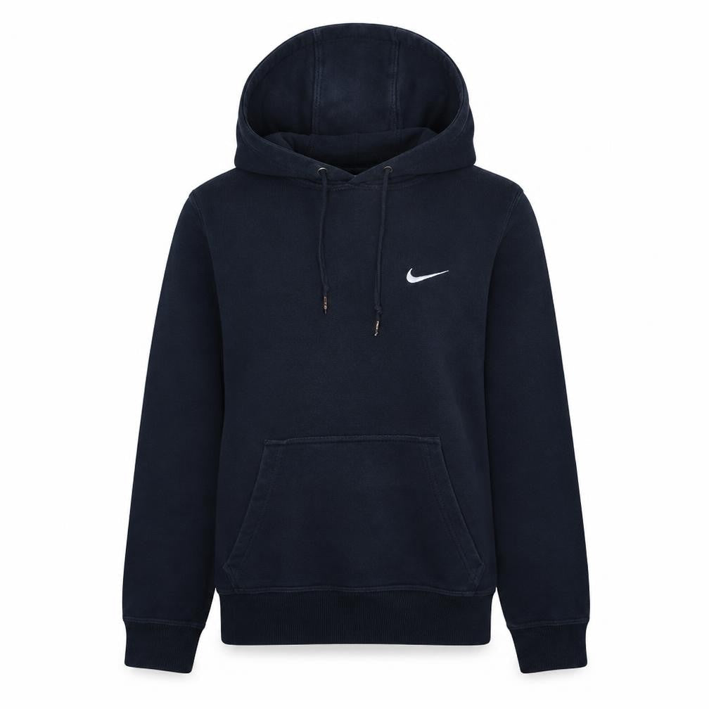 Nike Women Navy Blue Pullover Hoodie Size S Lined Fleece