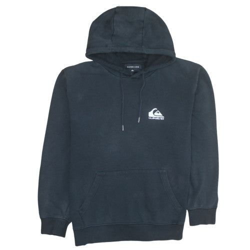 Quiksilver Mens Black XL Pullover Hoodie with Logo and Pocket