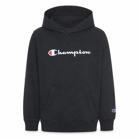 Champion Boys Black Pullover Hoodie Junior 12 Cotton Blend Casual