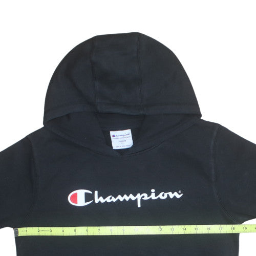 Champion Boys Black Pullover Hoodie Junior 12 Cotton Blend Casual