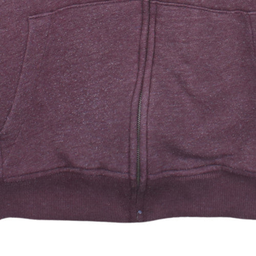 GAP Men's Burgundy Full Zip Hoodie XL Sherpa Lined Casual Sweatshirt