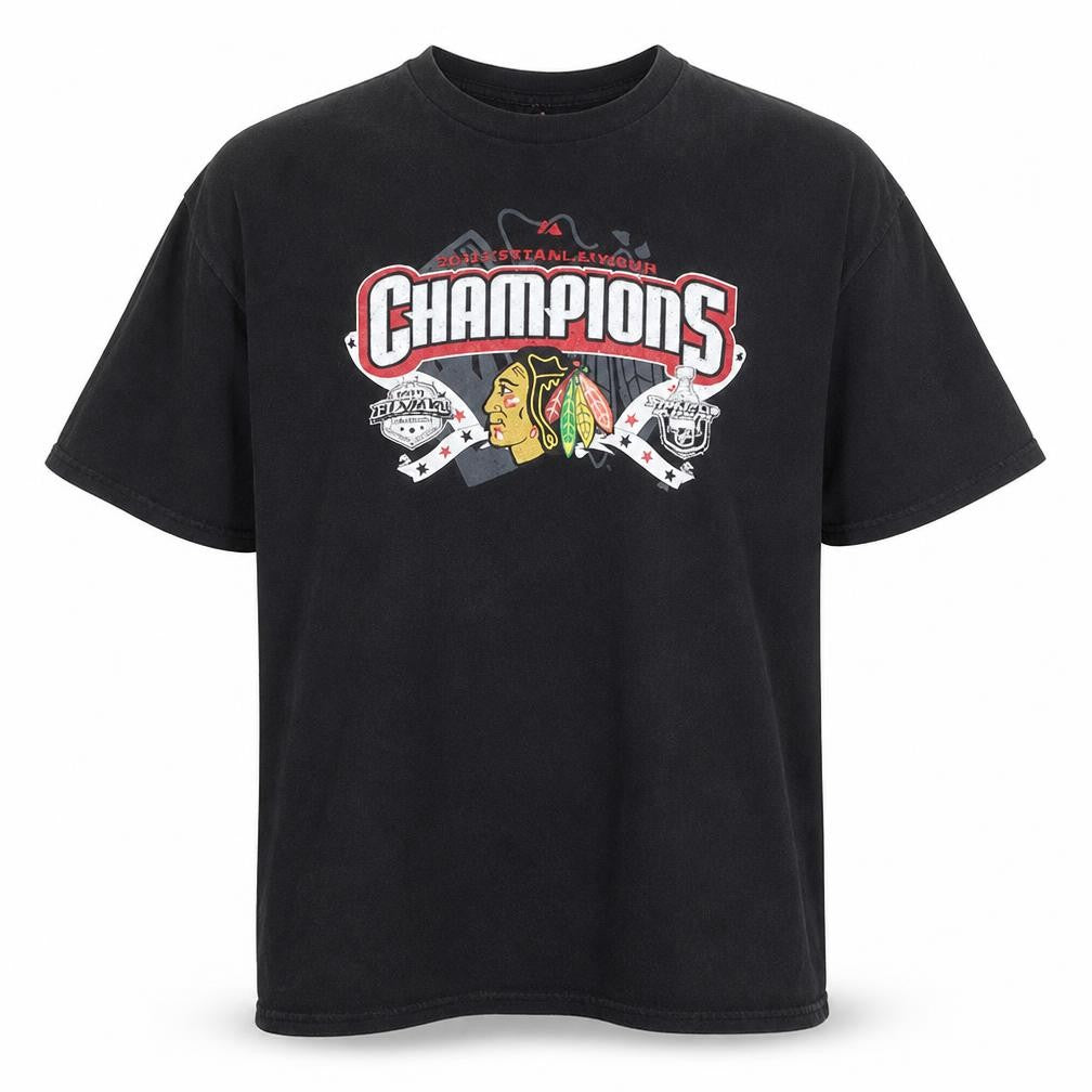 Majestic Men's Black 2XL 2010 Champions Sports Graphic T-Shirt