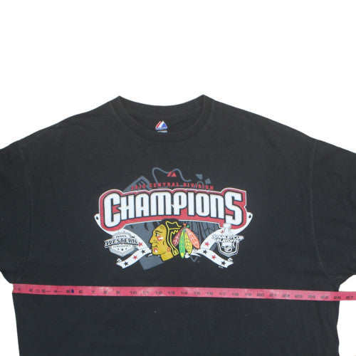 Majestic Men's Black 2XL 2010 Champions Sports Graphic T-Shirt