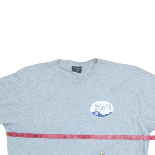 Nautica Men's Grey XL Sailing Graphic Cotton T-Shirt