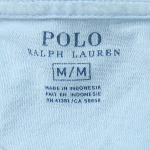 Ralph Lauren Men's Blue V-Neck Short Sleeve Cotton T-Shirt M